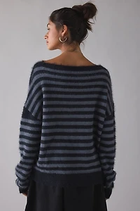 Motel Zuleika Oversized Boatneck Striped Sweater