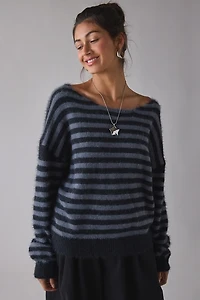 Motel Zuleika Oversized Boatneck Striped Sweater