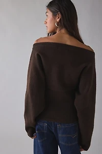 Motel Sikuna Bow Off-The-Shoulder Sweater