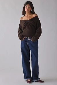 Motel Sikuna Bow Off-The-Shoulder Sweater