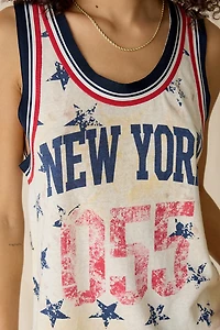 BDG New York Graphic Scoop Neck Loose Tank Top