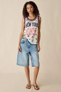 BDG New York Graphic Scoop Neck Loose Tank Top