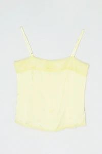 Vintage Y2k Light Yellow Satin Cami Top