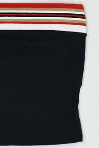 Vintage Y2k Striped Black Tube Top