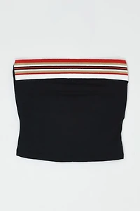 Vintage Y2k Striped Black Tube Top