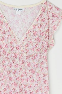 Vintage Y2k Pink Printed Tied Top
