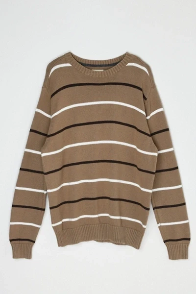 Vintage Y2k Tan Striped Sweater