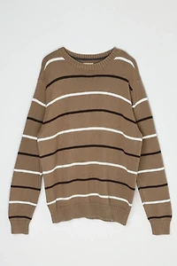 Vintage Y2k Tan Striped Sweater