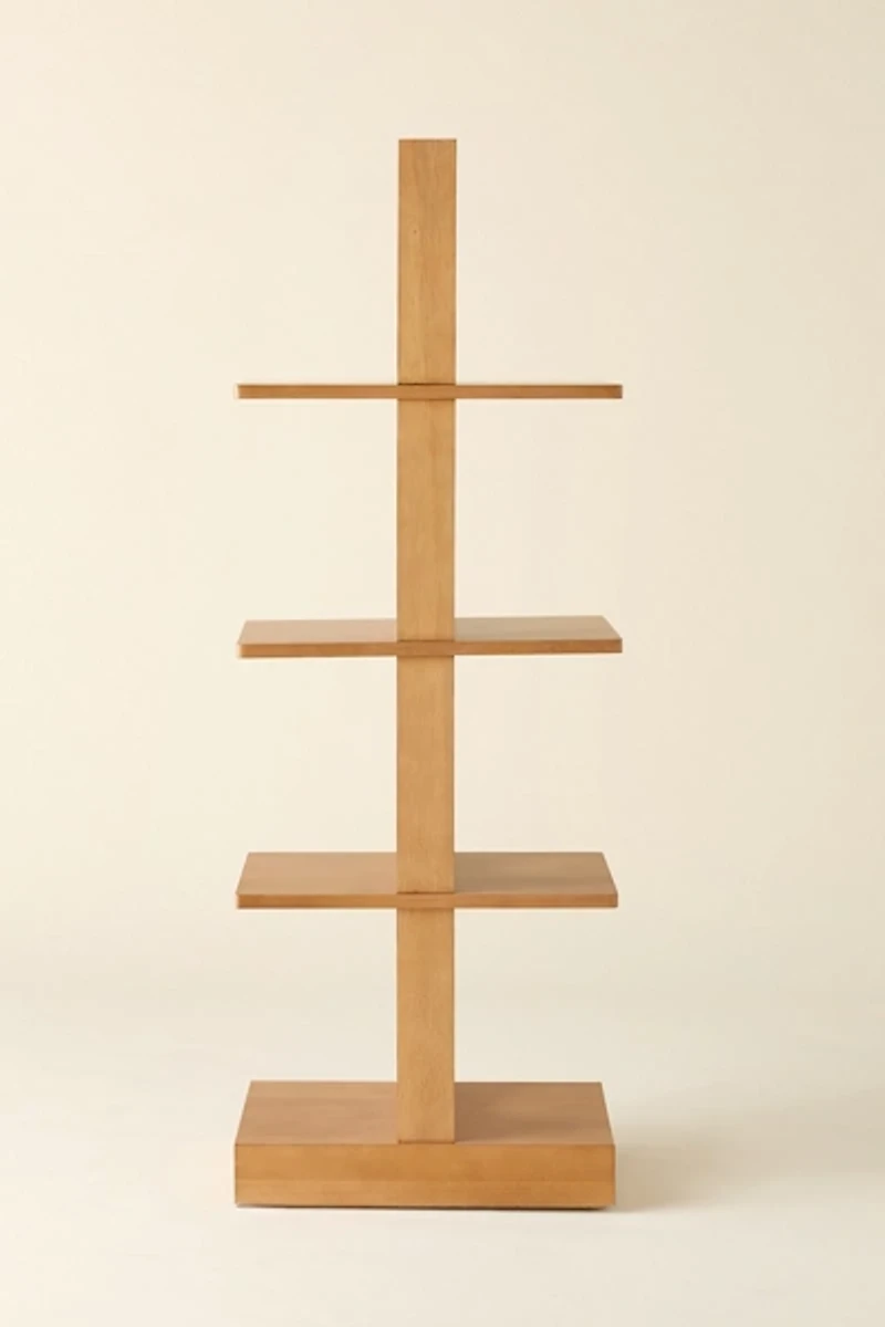 Frankie Abstract Circle Cutout 4-Tier Pillar Bookshelf