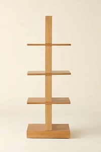 Frankie Abstract Circle Cutout 4-Tier Pillar Bookshelf