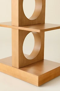 Frankie Abstract Circle Cutout 4-Tier Pillar Bookshelf