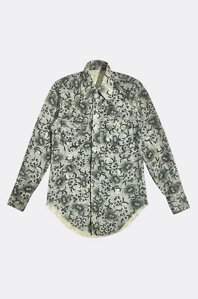 Vintage 1970's Wrangler Floral Print Western Pearl Snap Shirt