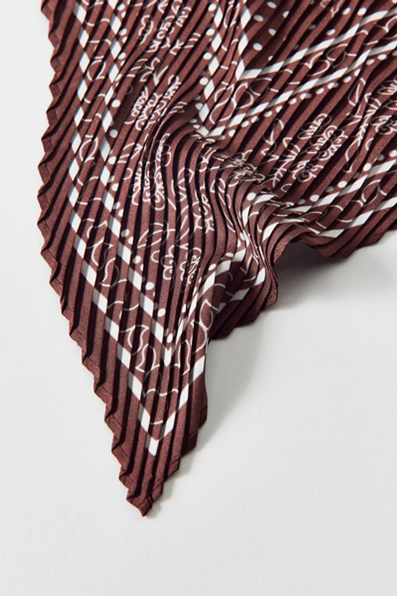 Printed Plisse Bandana Headscarf
