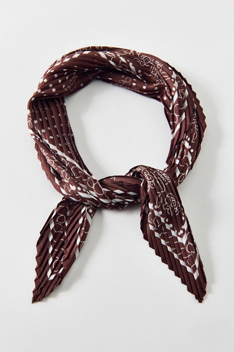 Printed Plisse Bandana Headscarf
