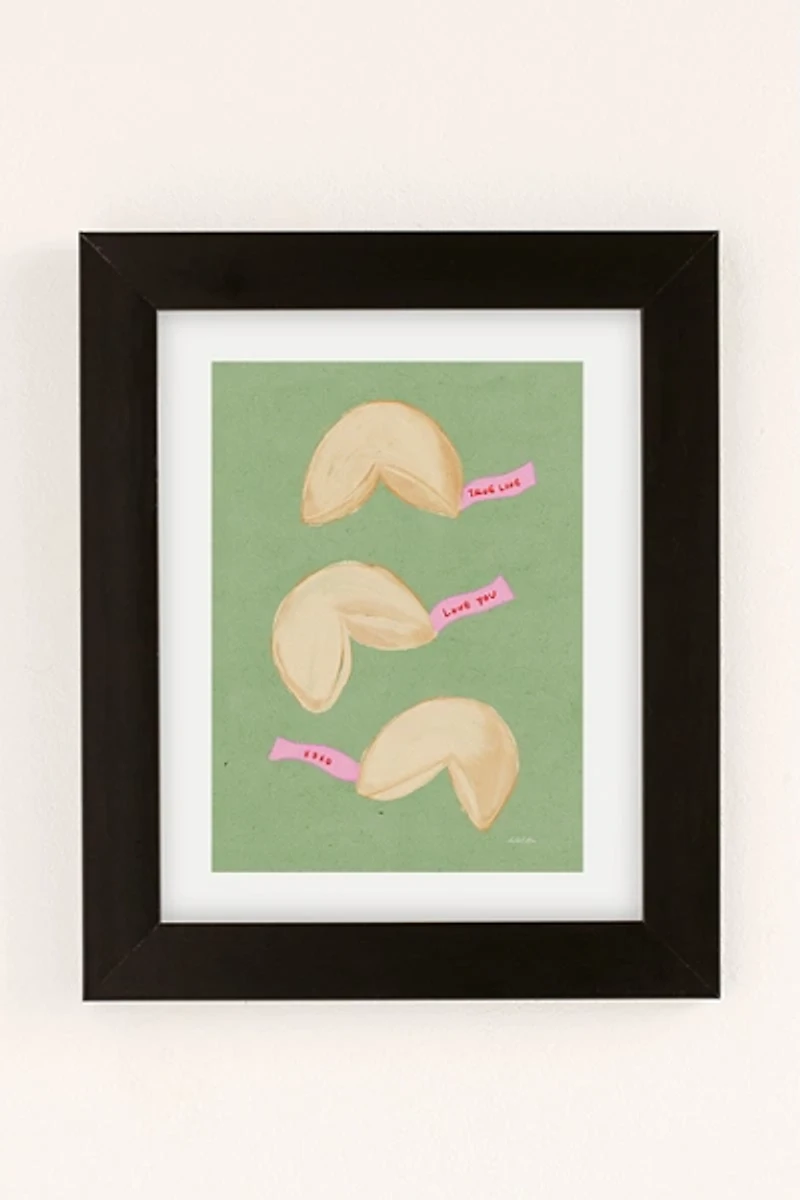 Esca Watercolors Love Fortune Cookies Matcha Art Print