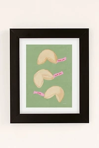 Esca Watercolors Love Fortune Cookies Matcha Art Print