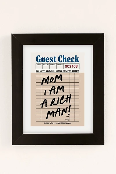poiseparadise Mom I Am A Rich Man Art Print