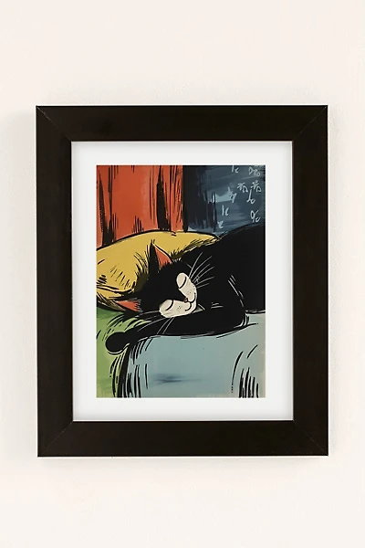 JunkyDotCom Ludwig The Black Cat Art Print