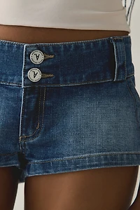 Abrand 00 Super Low-Rise Mini Denim Shorts