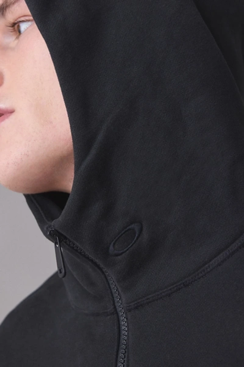 Oakley Liquid Metal Ellipse Logo Graphic Zip-Up Hoodie Sweatshirt