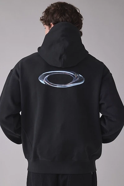 Oakley Liquid Metal Ellipse Logo Graphic Zip-Up Hoodie Sweatshirt