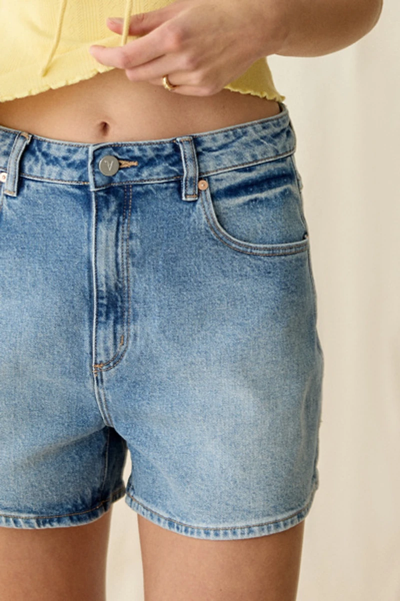 Abrand Venice Selena High-Rise Denim Shorts