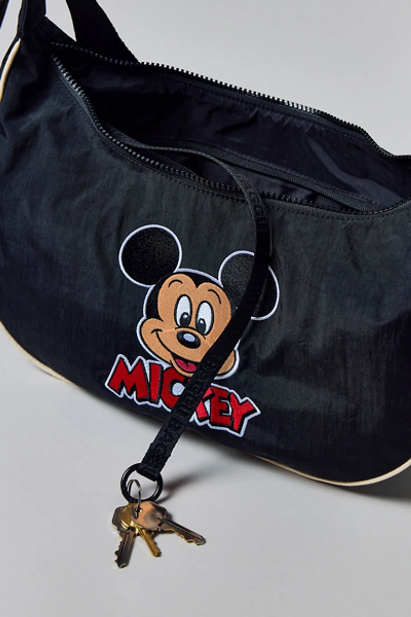 DISNEY | BAGGU Medium Nylon Crescent Bag - Embroidered Mickey Mouse Club