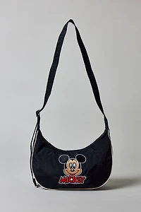 DISNEY | BAGGU Medium Nylon Crescent Bag - Embroidered Mickey Mouse Club