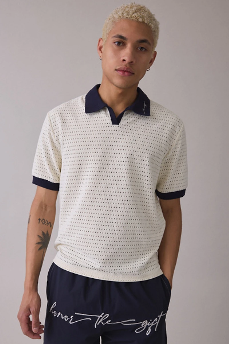 Honor The Gift Pique Collared Polo Sweater