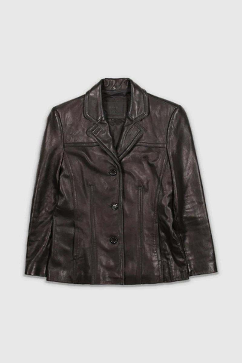 Vintage 90s Black Leather Jacket