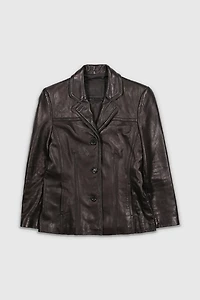 Vintage 90s Black Leather Jacket