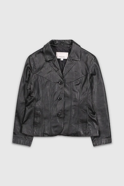 Vintage 90s Wilsons Leather Black Jacket