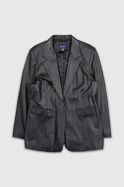 Vintage Y2K Black Leather Blazer