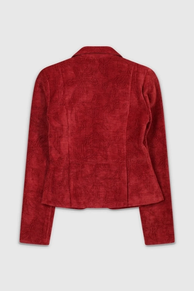 Vintage 90s Textured Red Blazer