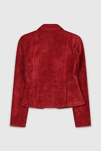 Vintage 90s Textured Red Blazer