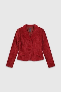 Vintage 90s Textured Red Blazer