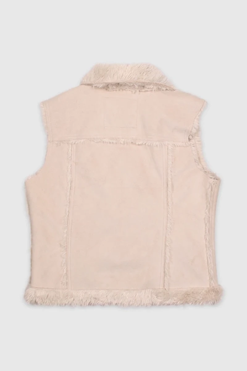 Vintage 90s Faux Fur-Lined Vest