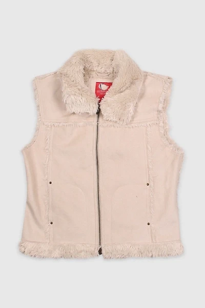 Vintage 90s Faux Fur-Lined Vest