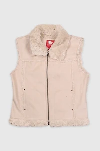 Vintage 90s Faux Fur-Lined Vest