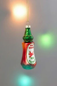 Northlight Glittered Hot Sauce Glass Ornament