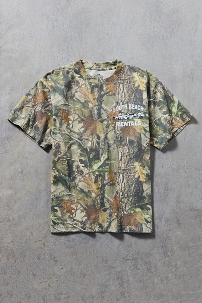 South Beach Rentals Graphic Camo Tee
