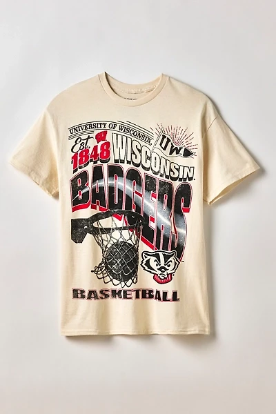 NCAA University Of Wisconsin Badgers Basketball Graphic Tee