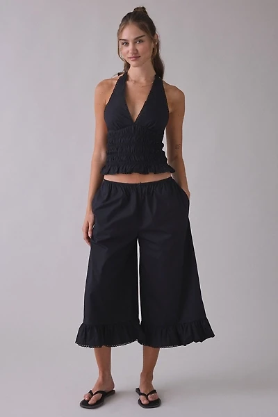 NIA Viento Ruffle Wide Leg Cropped Pants