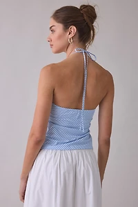 NIA Domenico Cinch Y-Neck Halter Top