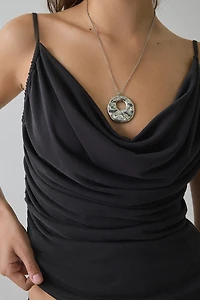 NIA Luz Asymmetric Plunging Cowl Neck Cami
