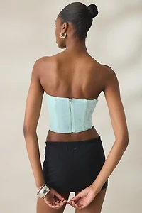 NIA Yusef Sequined Corset Top