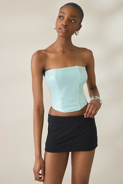NIA Yusef Sequined Corset Top