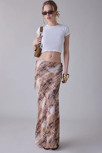 Kimchi Blue On The Side Cutout Tie Maxi Skirt