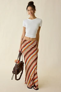 Kimchi Blue On The Side Cutout Tie Maxi Skirt