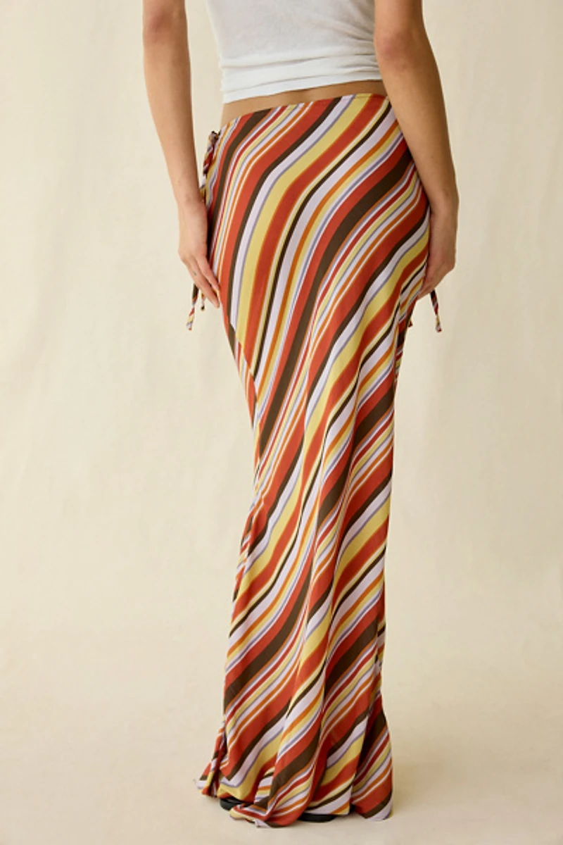 Kimchi Blue On The Side Cutout Tie Maxi Skirt